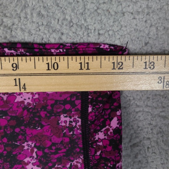 TKO Leggings Womens Medium Purple Black Pull On Elastic Waist Ankle Stretch - Picture 9 of 12
